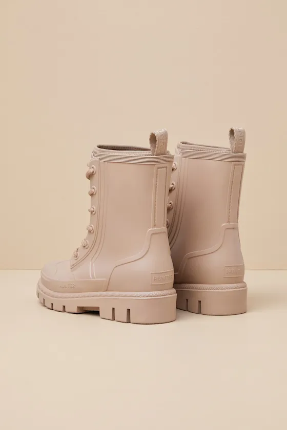 Diana Scots Bark Rubber Lace-Up Ankle Rainboots sold by Lulus product image thumbnail 4