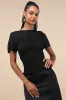 Cultivated Aura Black Smocked Dolman Sleeve Top sold by Lulus