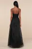 Authentic Glamour Black Organza Sleeveless Cutout Maxi Dress sold by Lulus