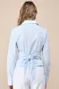 Majorly Charming Light Blue Collared Button-Up Tie-Back Top sold by Lulus