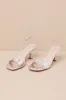 Soline Silver Metallic Slingback Low Heel Sandals sold by Lulus
