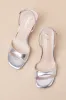 Soline Silver Metallic Slingback Low Heel Sandals sold by Lulus