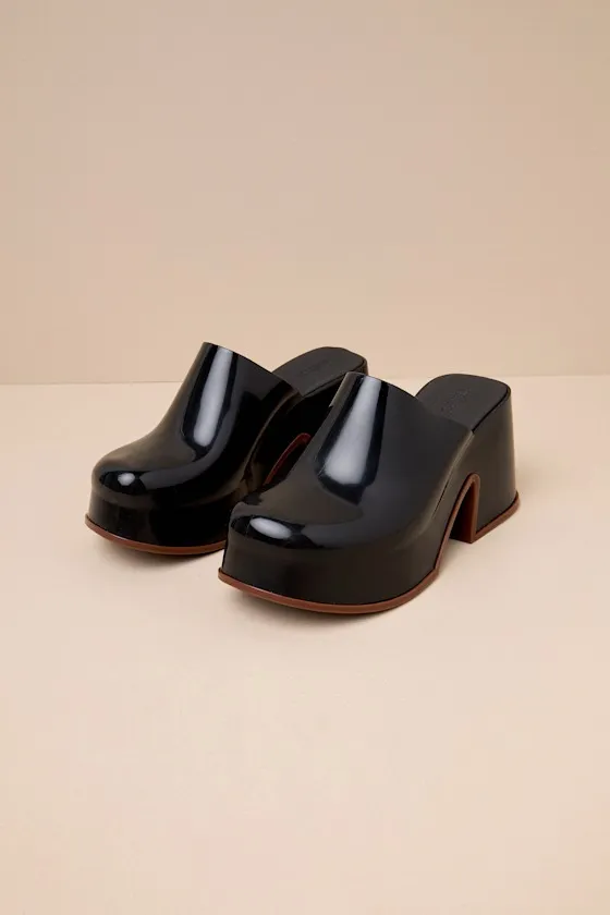 Mia Black and Brown Platform Mules sold by Lulus product image thumbnail 2