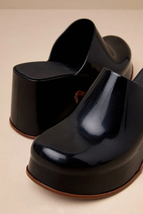 Mia Black and Brown Platform Mules sold by Lulus product image thumbnail 4