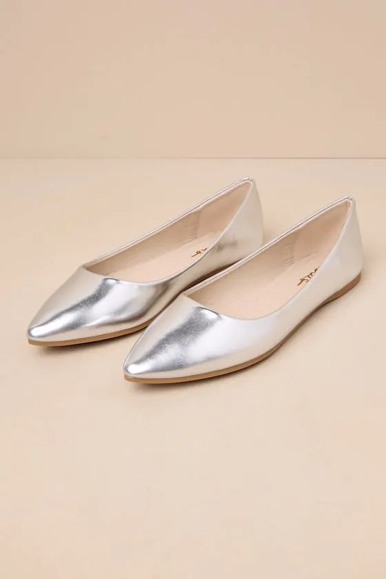 Holly Silver Metallic Flats sold by Lulus product image thumbnail 3