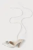 Malloryy White Satin Rhinestone Lace-Up Pointed-Toe Pumps sold by Lulus