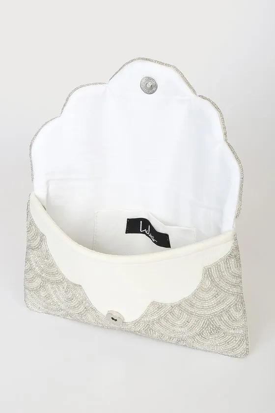 Touch of Brilliance Silver Beaded Clutch sold by Lulus product image thumbnail 4