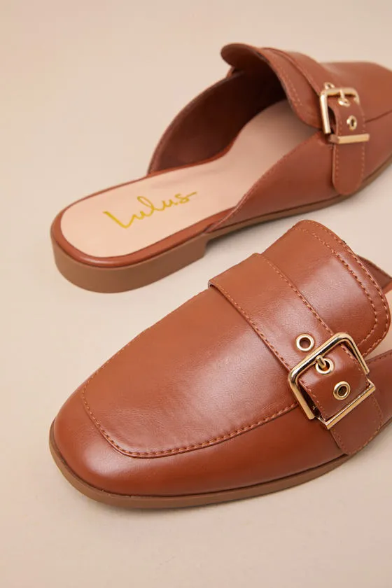 Marquete Chestnut Buckle Mule Slides sold by Lulus product image thumbnail 3