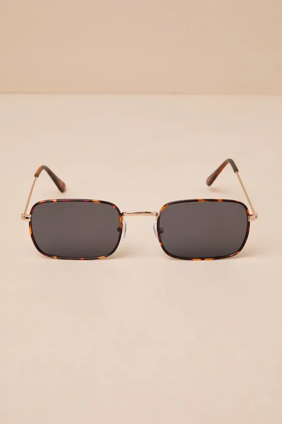 Lauralee Brown Tortoise Wire Frame Sunglasses sold by Lulus product image thumbnail 2