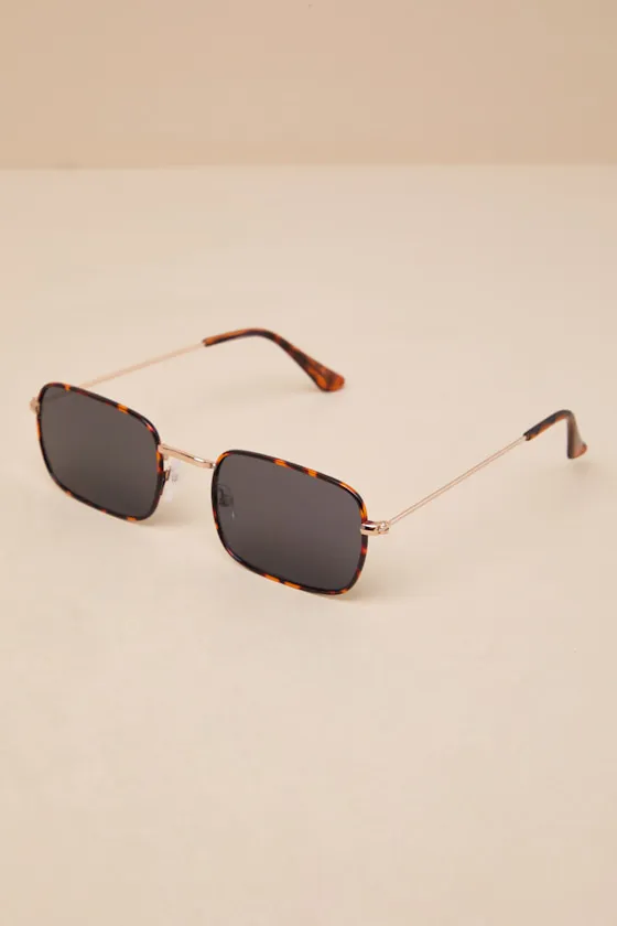 Lauralee Brown Tortoise Wire Frame Sunglasses sold by Lulus product image thumbnail 4