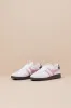 Cyclone White and Candy Pink Leather Lace-Up Sneakers sold by Lulus