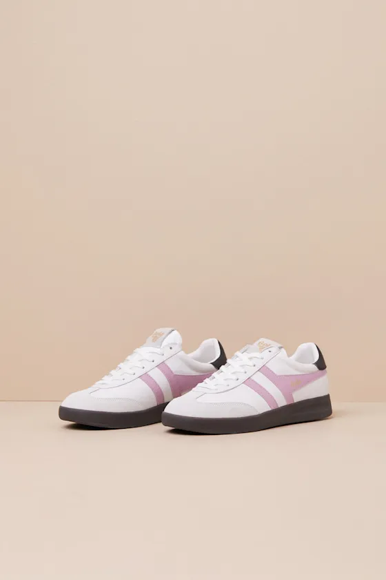 Cyclone White and Candy Pink Leather Lace-Up Sneakers sold by Lulus product image thumbnail 2
