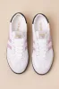 Cyclone White and Candy Pink Leather Lace-Up Sneakers sold by Lulus