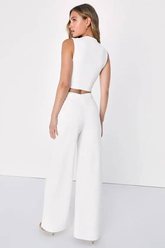 Enticing Endeavors White Two-Piece Jumpsuit sold by Lulus product image thumbnail 4