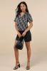 Intricate Aesthetic Black and White Abstract Print Button-Up Top sold by Lulus