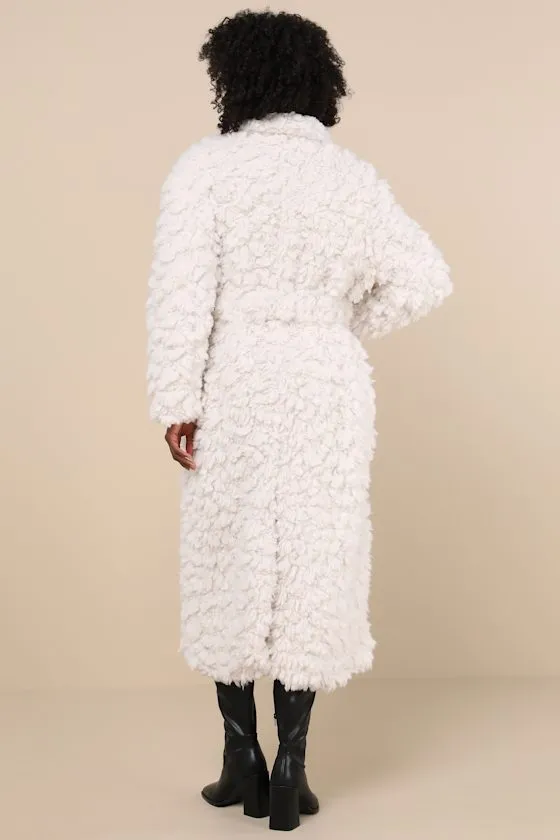 Incredible Comfort Ivory Faux Fur Longline Coat sold by Lulus product image thumbnail 2