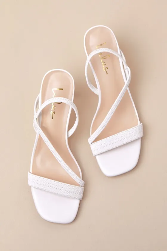 Capucine White Strappy Slingback High Heel Sandals sold by Lulus product image thumbnail 3