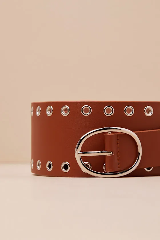 Boho Element Brown Studded Wide Belt sold by Lulus product image thumbnail 3