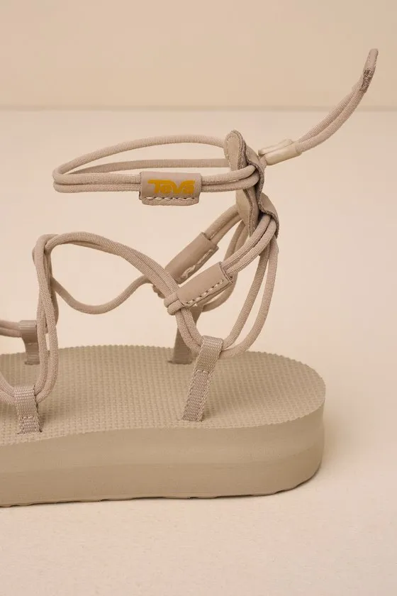 Midform Infinity Sesame Strappy Flatform Sandals sold by Lulus product image thumbnail 4