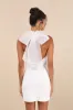 Simply Magnificent White Organza Halter Backless Mini Dress sold by Lulus
