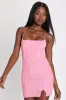 Bold Aesthetic Hot Pink Sequin Lace-Up Bodycon Mini Dress sold by Lulus