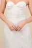 Adena White Jacquard Strapless Bustier Midi Dress sold by Lulus
