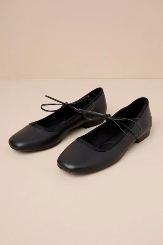 Felicitie Black Bow Ballet Flats sold by Lulus