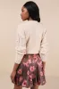 Darling Curation Dark Mauve Floral Bubble-Hem Mini Skirt sold by Lulus