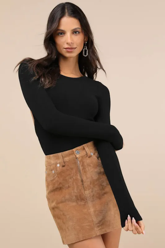 Got My Back Black Long Sleeve Backless Top sold by Lulus