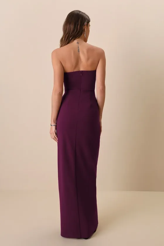 Sensational Beauty Plum Purple Strapless Maxi Dress sold by Lulus product image thumbnail 3