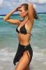 Shimmering Waters Black Sequin Sarong Swim Cover-Up sold by Lulus