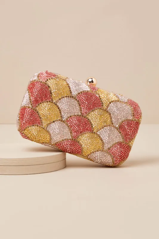 Especially Radiant Multi Beaded Rhinestone Box Clutch sold by Lulus