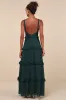 Sincerely Poised Emerald Backless Bustier Tiered Maxi Dress sold by Lulus