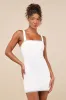 Glowing Allure White Rhinestone Sleeveless Bodycon Mini Dress sold by Lulus