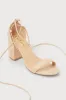 Kaira Beige Lace-Up Heels sold by Lulus