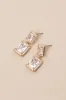 Upscale Luxury 14KT Gold Rhinestone Earrings sold by Lulus