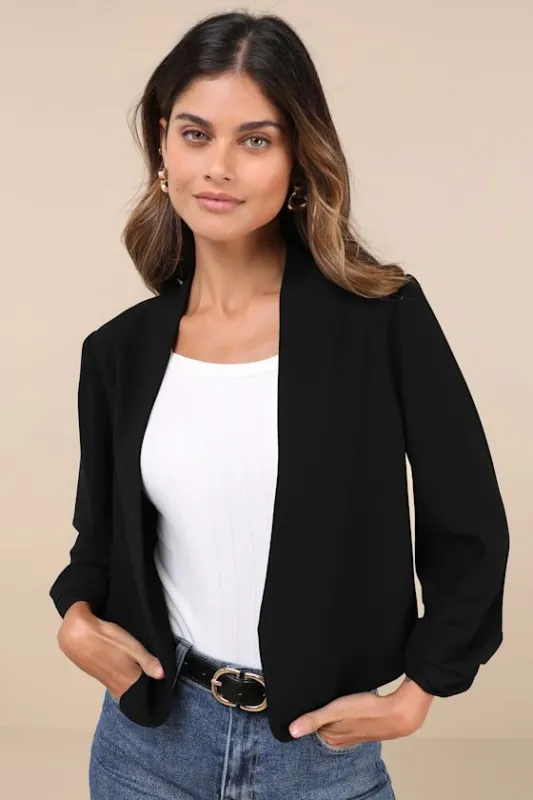 Business Diva Black Blazer sold by Lulus