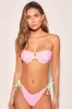 Beachy Sensation Light Pink Color Block Side-Tie Bikini Bottoms sold by Lulus
