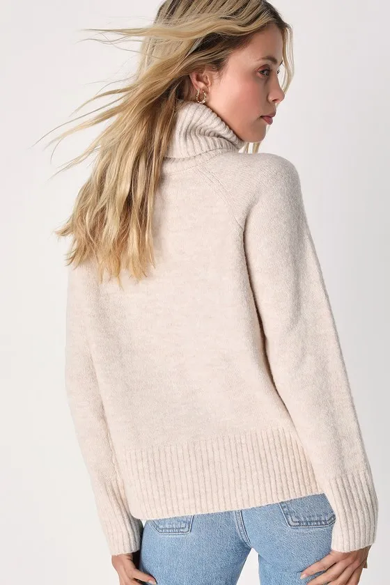 Found the Warmth Beige Turtleneck Pullover Sweater sold by Lulus product image thumbnail 4