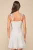Lovely Affection Ivory Bow Embroidered Crochet Trim Mini Dress sold by Lulus