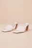 Narda Ivory Mesh Square-Toe High Heel Slide Sandals sold by Lulus
