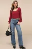 Best Essence Burgundy Knit Long Sleeve Sweater Top sold by Lulus