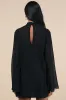 Perfected Charm Black Bell Sleeve Mini Shift Dress sold by Lulus