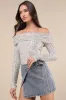 Marvelous Dazzle Champagne Sequin Off-the-Shoulder Top sold by Lulus