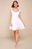 Sincerely Precious White Eyelet Embroidered Ruffled Mini Dress sold by Lulus