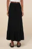 Exceptional Cuteness Black Linen Button-Front Midi Skirt sold by Lulus