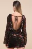 Charismatic Influence Black Burnout Velvet Cowl Back Mini Dress sold by Lulus