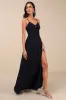 Marveled Beauty Navy Sleeveless Tie-Front Maxi Dress sold by Lulus