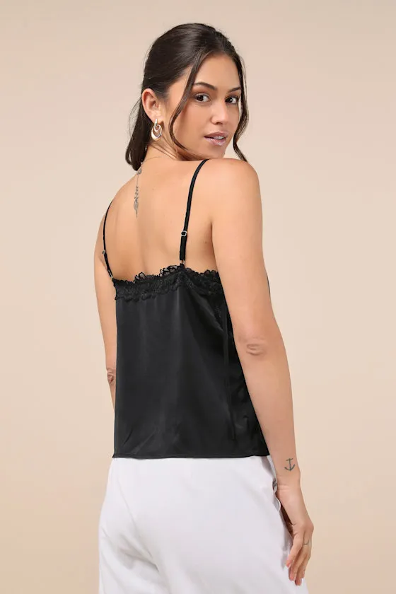 Remarkably Darling Black Lace Bow Strap Cami Top sold by Lulus product image thumbnail 2