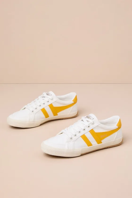 Stratus Off White and Sun Yellow Lace-Up Sneakers sold by Lulus product image thumbnail 2